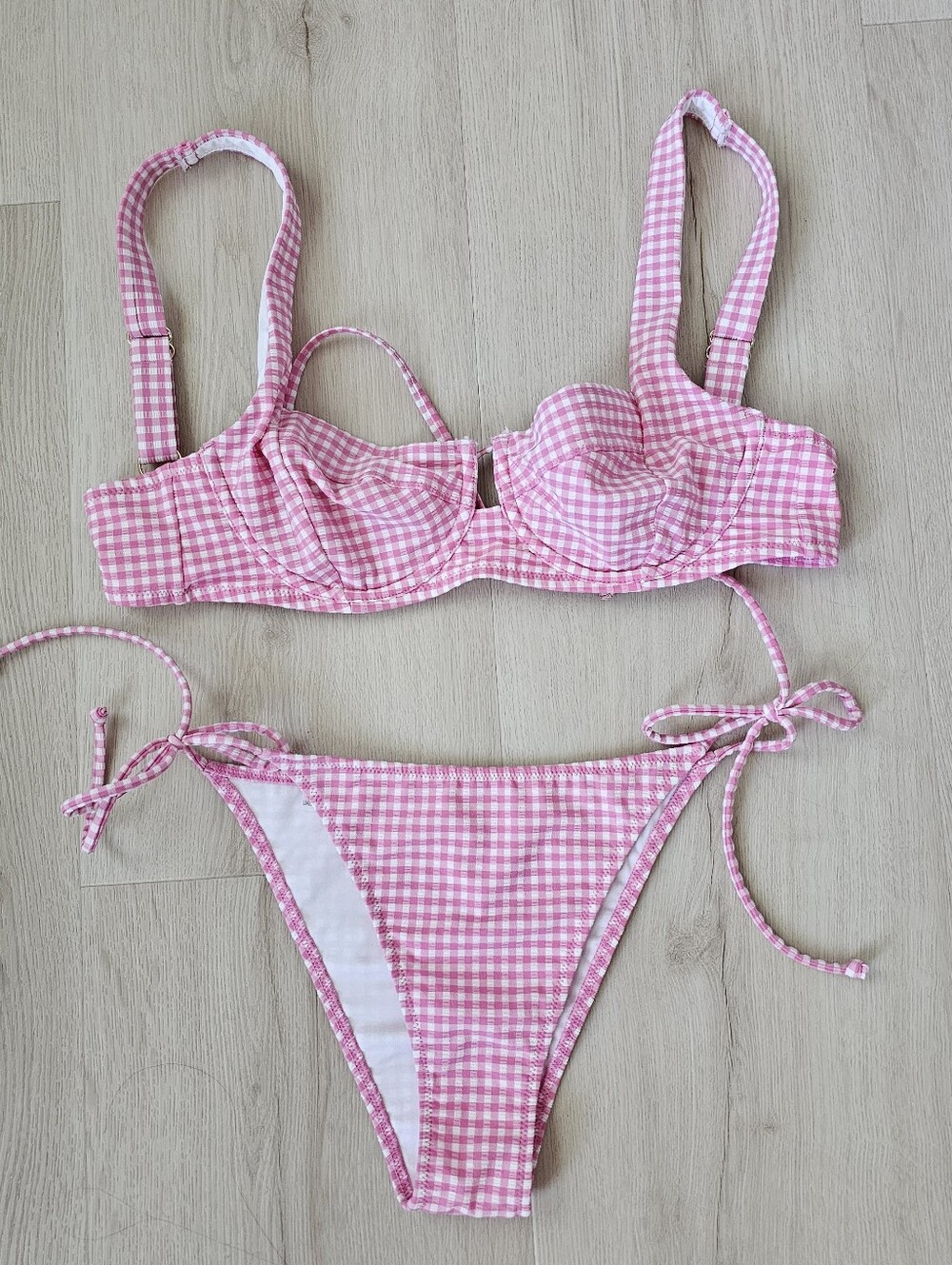 Victoria's Secret Pink Gingham Underwire Bikini